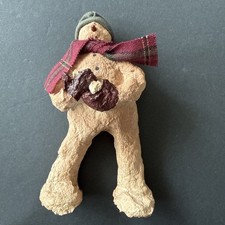 Vtg Snowman Primitive Farmhouse Country Winter Decor -Kristmas Kringle Shoppe WI