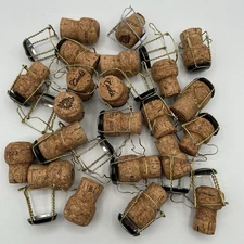 Lot of 20 Used Champagne Corks w/ Caps & Cages