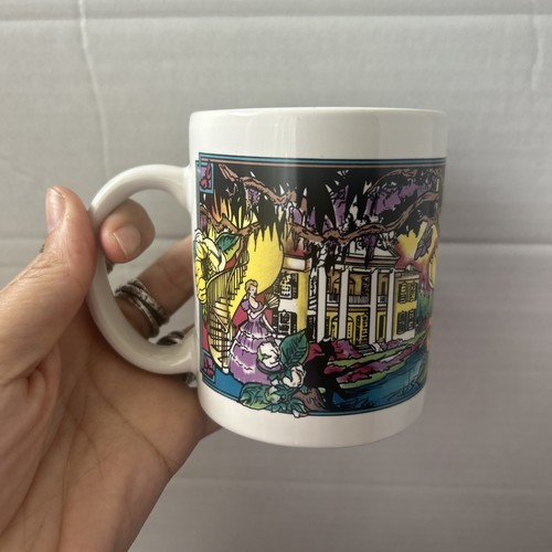 Vtg MISSISSIPPI Gulf Coast Travel Souvenir MUG Cup State Beach Ship Gator MS