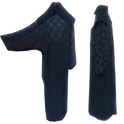 Latest Dsign Women Black Abaya Farasha Jalabiya Arab Dress