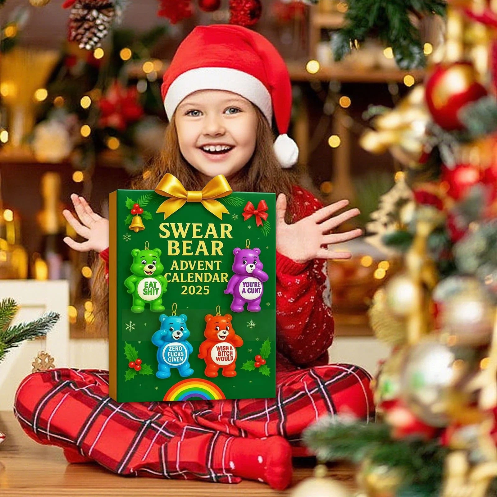 Swear Bear Theme Advent Calendar 24Pcs Bears Blind Boxes 2025 Countdown Sets
