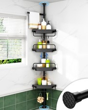 Corner Shower Caddy Tension Pole, Extendable Rustproof Stainless Steel Pole ...