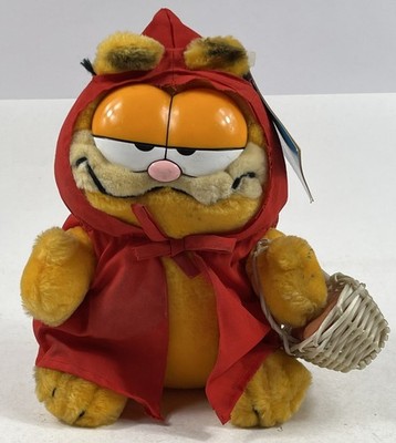 Garfield Dakin Red Riding Hood 80er Vintage Plüschtier Mit Tag Rarität Sammlung