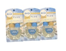 3x Febreze Plug Cedar Wood / Winter Mint Limited Edition Scented Oil Refill