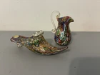 Vintage Murano Millefiori Art Glass Pitcher And Shoe Dish Italy Set Of 2