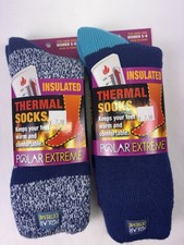 2 Pairs Polar Extreme Women's Insulated Thermal Socks Size 5-9 NWT Warm Winter