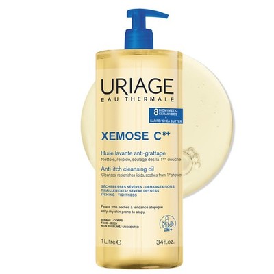 Uriage Xemose C8+ Anti-Juckreiz Duschöl 1L - Gesicht & 1 l (1er Pack), weiß 