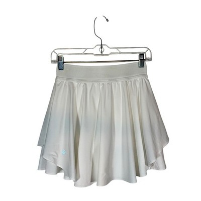 Lululemon Women s Court Rival High-Rise Skirt Size 4 White Tennis Layered Skort