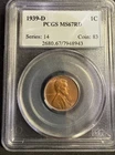 1939-D LINCOLN 1C MS67 RD