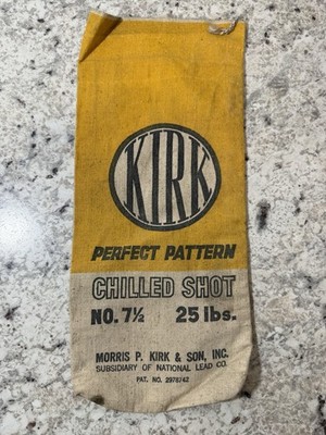 VG Condition Kirk Perfect Pattern Chilled Shot Bag 25 Lbs 14'' Tall Morris P Kirk