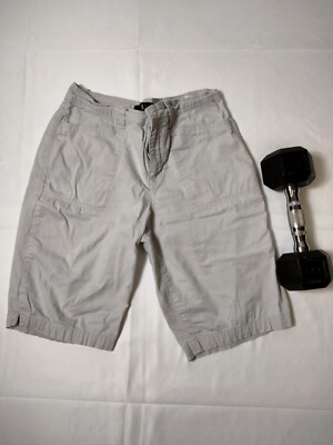 Gloria Vanderbilt Shorts Mens Khaki Beige Chino Flat Front Cotton