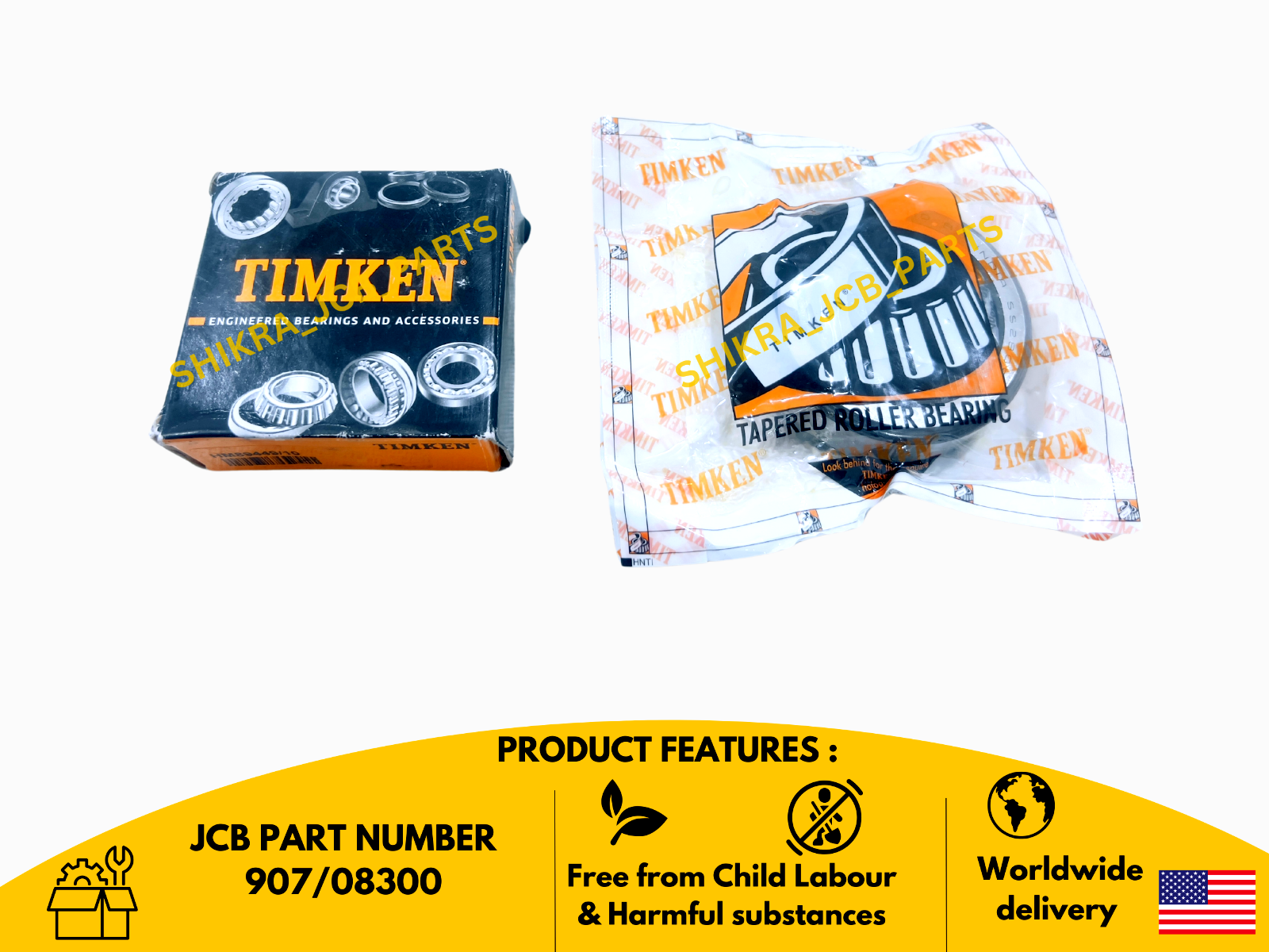 JCB BACKHOE GEN. TIMKEN BEARING HM89410 / HM89449 (PART # 907/08300 907/M5375)