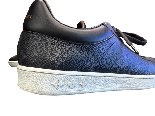 Louis Vuitton Monogram Men's Black and White Leather Shoes Size 9.5-10 407311 - Bild 4 von 4