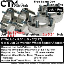 4x 2 6x5.56x139.7 To 5x55x127 Conversion Wheel Adapter Spacer Chevy Model 4x 2 6x5.56x139.7 To 5x55x127 Conversion Wheel Adapter Spacer Chevy Model