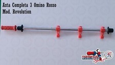 ASTA COMPLETA PER CALCIO BALILLA 3 OMINO ROSSO MODELLO REVOLUTION ROBERTO SPORT