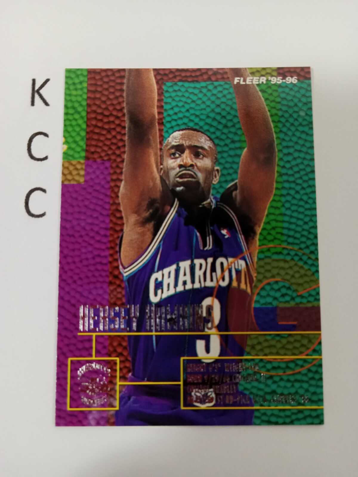 1995-96 Fleer  #17 Hersey Hawkins Charlotte Hornets