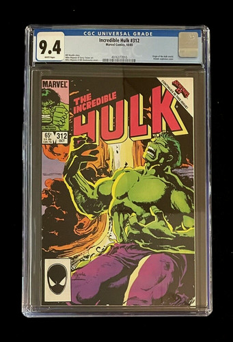 Incredible Hulk #312 CGC 9.4 (1985) Origin of Hulk Retold - Bill Mantlo Story