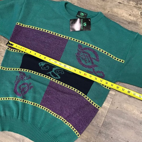 Vintage New Emerald Isle Crewneck Sweater Men Size Medium Acrylic Green (493) - Picture 5 of 9