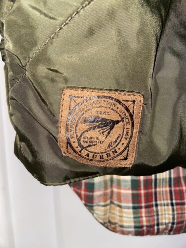 Lauren Ralph Lauren Fly Fishing Green Puffer Vest Womens L - Mens Med - Picture 3 of 3