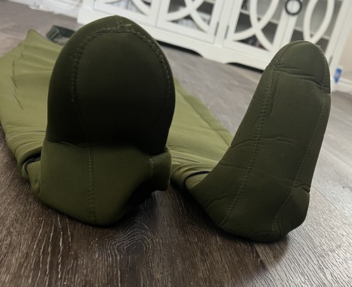 Vintage Hodgman Neoprene Stocking Foot Chest Waders Men’s Size Large Dark Green - Picture 14 of 14