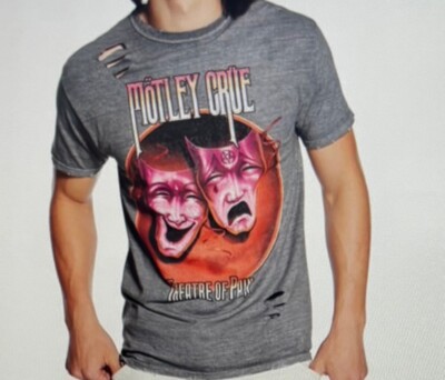 Mötley Crüe Theatre Of Pain Destroyed Graphic Tee SIZE S AND MD