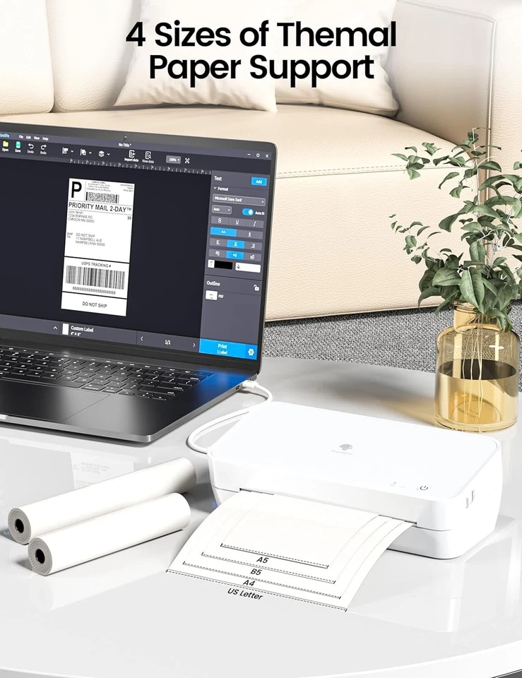 Phomemo S821 Thermal Printer Compact WIFI Printer For Android, Windows, Mac - Image 4 of 4