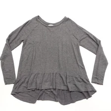 American Eagle Outfitters Blouse Women’s M Gray Pullover Crew-Neck Raglan Sleeve