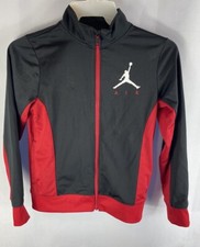 nike air jordan Boys Full Zip black Red Full Zip Sweatshirt Sz M