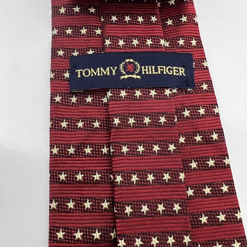Vintage TOMMY HILFIGER Mens 100% Italian Silk Neck Tie Made in USA VTG - Picture 4 of 5