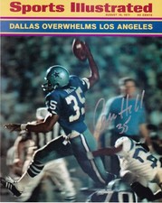 CALVIN HILL  DALLAS COWBOYS   SPORTS ILLUSTRATED COVER  ACTION SIGNED 8x10