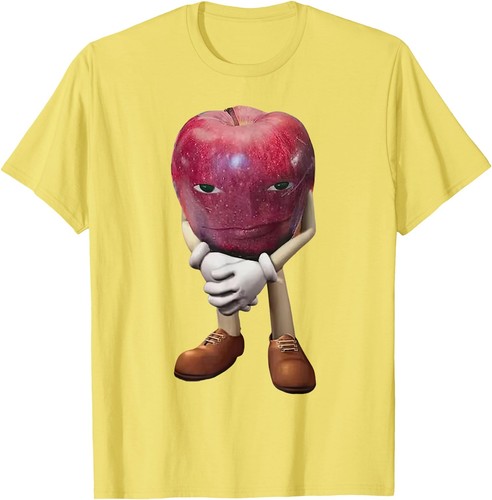 Me Asf Apple Funny Apple With Face Meme Wapple T-Shirt - Picture 13 of 15