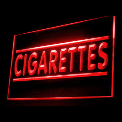 200050 Cigarette Cigars Inhale Smoke Display LED Neon Light Sign