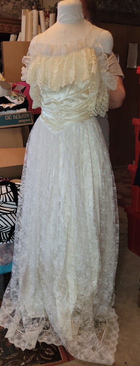 Gunne Sax Dress 6 Lace Victorian Jessica Mcclintock Cream