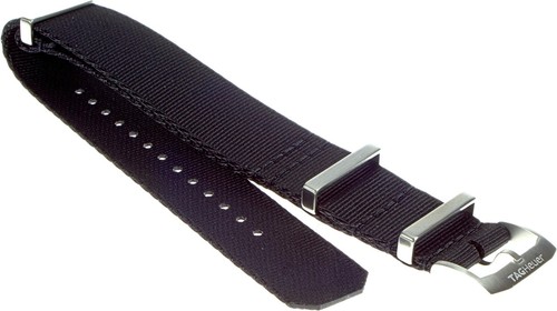 Bracelet Textile TAG Heuer Noir/bleu/gris – Pour New F1 Chronographe Quartz – Neuf