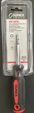 Sunex Tools 6 in 1 Interchangeable Screwdriver, Model 6N1SPH, New