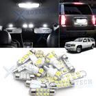 White LED Interior Tag Light Bulb Package Kit for Chevy Suburban Tahoe 2007-2014