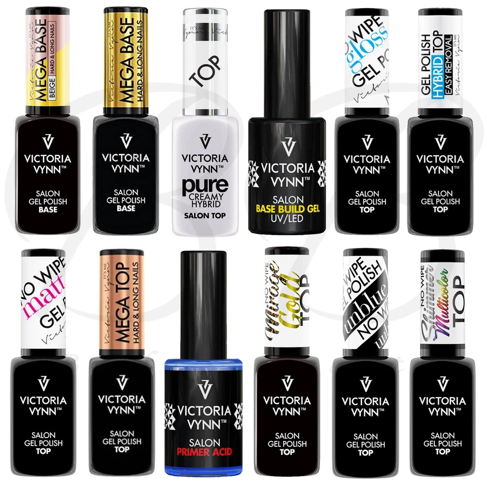 Victoria Vynn UV/LED Gel Nail Polish Hybrid Base Top No Wipe Mat Primer Soak Off