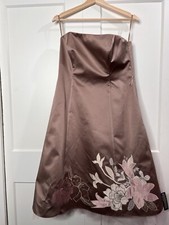  Rand New Debenhams Debut Prom Dress Appliqué Rose - Size 14