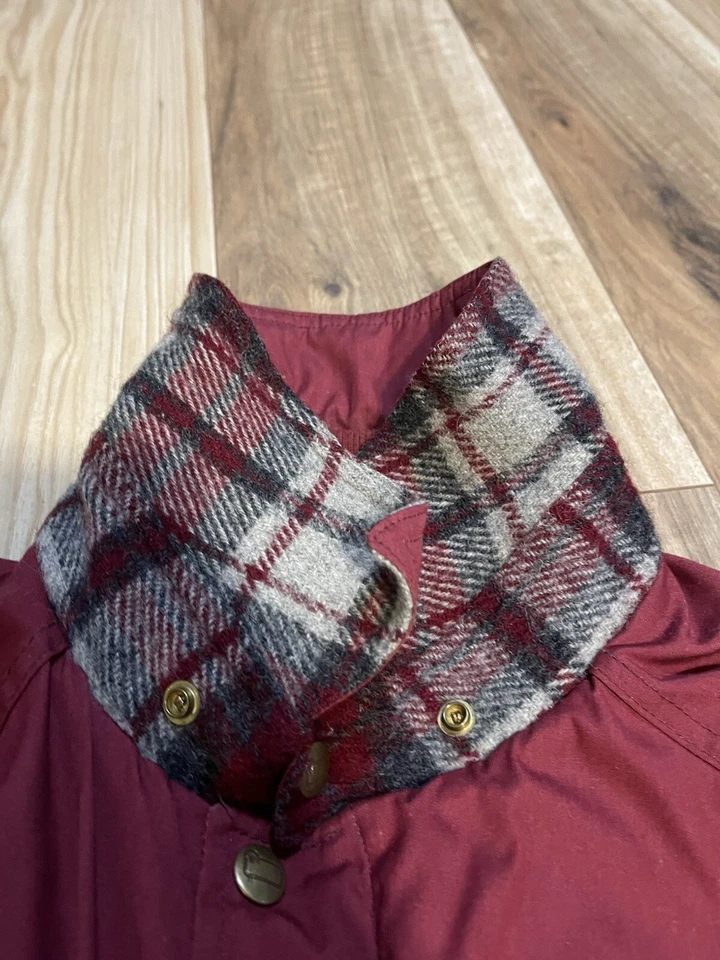 Abrigo rojo Woolrich para hombre talla XL Chaqueta forrada de manta de lana hecha en EE. UU. Vintage de los años 60 Foto 4 de 4