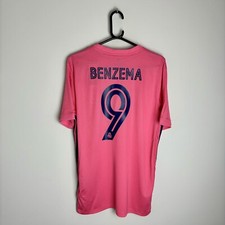 BNWT Real Madrid Football Shirt Jersey 2020/21 Away BENZEMA #9 (M)