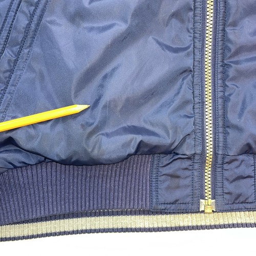 Vintage Adidas Reversible Hooded Bomber Jacket Boys XXL Blue White Full Zip - Picture 16 of 19