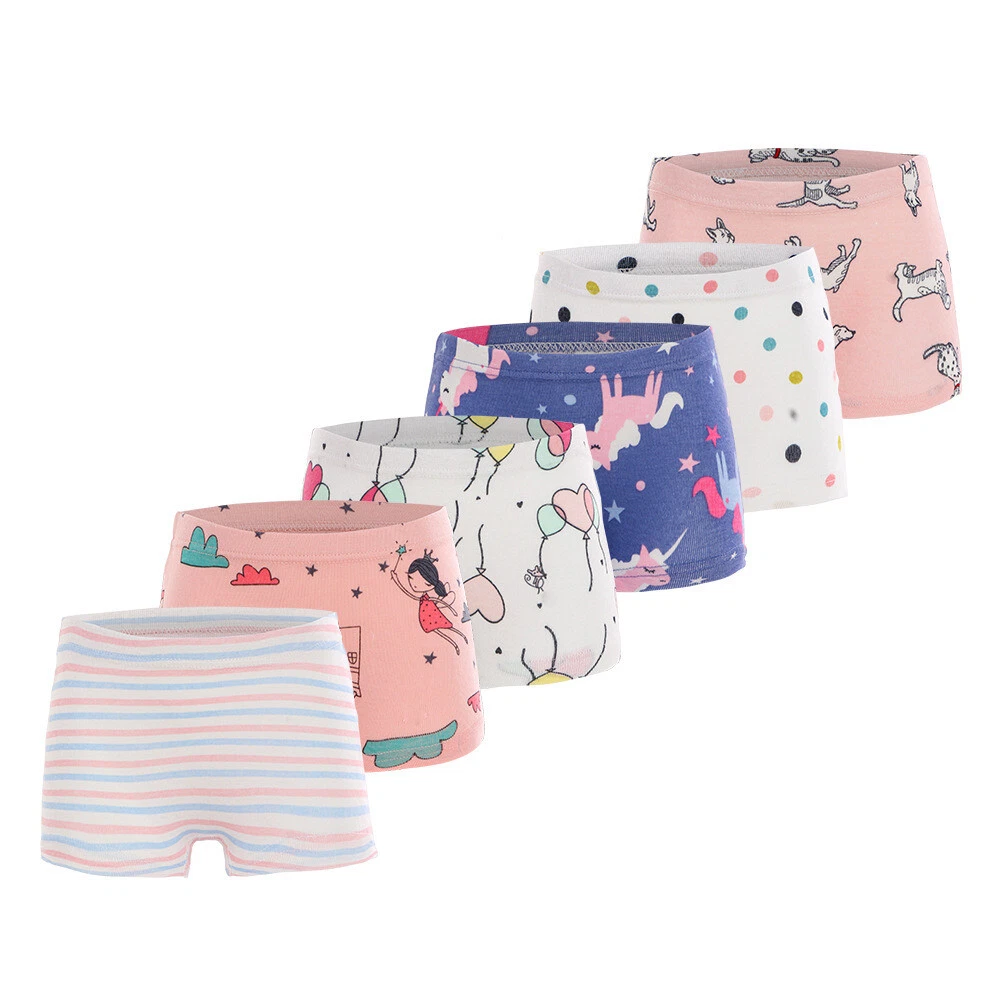 Soft Cotton Briefs for Girls 1-10 Years - Pack of 6