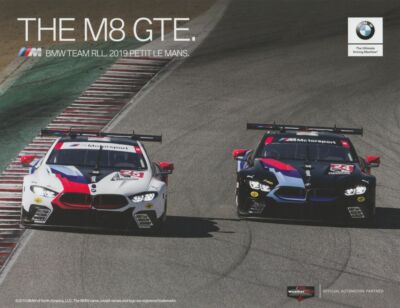2019 Rahal Letterman Lanigan BMW M8 GTE GTLM signed Petit Le Mans