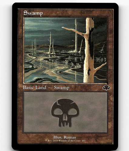 MTG Swamp (407) (Retro Frame) Regular Dominaria Remastered Land - 第 1/1 張圖片
