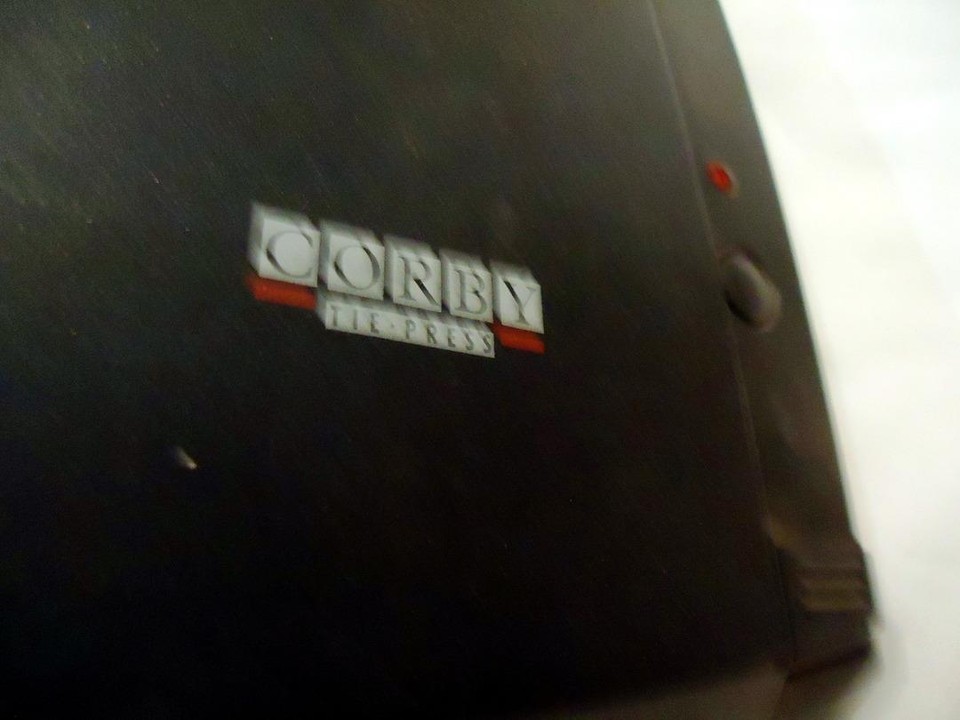 VINTAGE CORBY ELECTRIC TIE PRESS FOR FABRIC TIES USED PERFECT 100