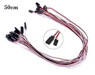 Servokabel 50cm Servo Verlängerungskabel 500mm Kabel Futaba JR kompatibel 5x 10x