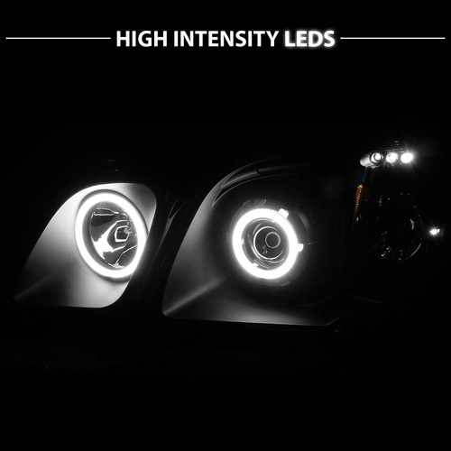 Fit For 98-07 LEXUS LX470 LX 470 CCFL 2 HALO PROJECTOR HEADLIGHTS LED BLACK - Bild 4 von 4