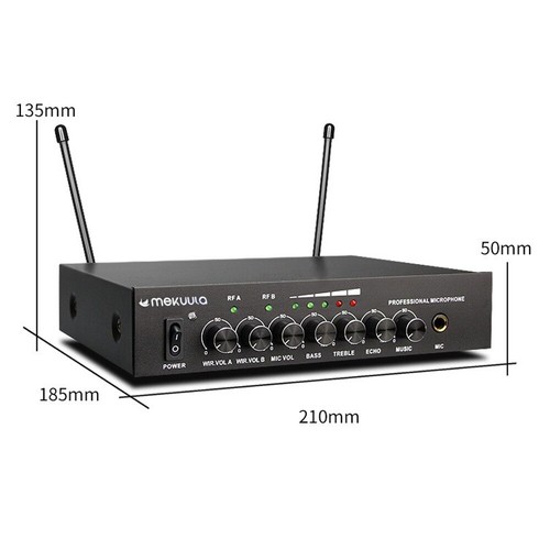 UHF Mikrofon Set Zweikanal Bluetooth 5.0 Wireless Microphone für Party Karaoke - Afbeelding 10 van 17