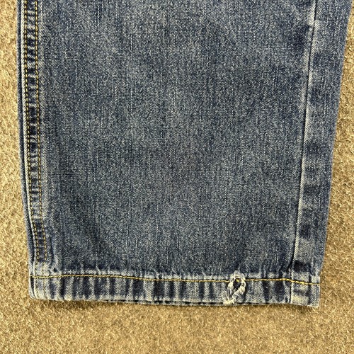 VINTAGE Revolt Overalls Girls 12 Blue Denim Jean Bib Carpenter Cotton Cargo 90s - Picture 5 of 12