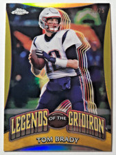 2024 Topps Chrome Football Tom Brady Legends of the Gridiron Yellow Refractor/75